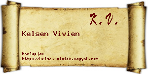 Kelsen Vivien névjegykártya